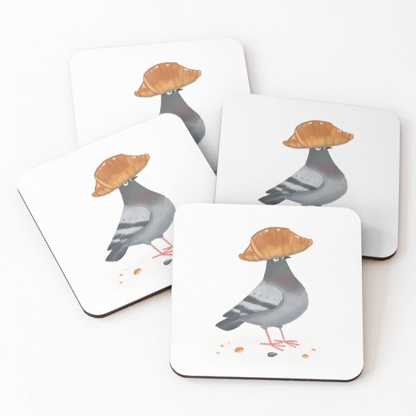 Item preview, Pigeon Wearing a Croissant Hat designed and sold by Lorindragon.