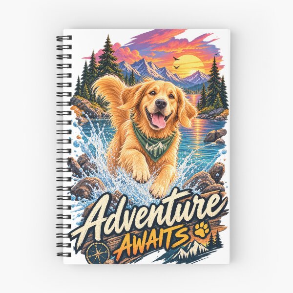 Item preview, Golden Retriever Ski Adventure Vintage Poster   designed and sold by A Light Worker.