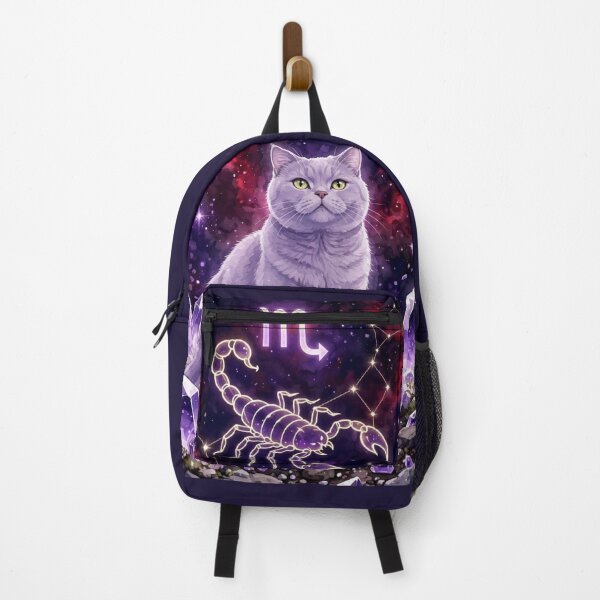 Item preview, Chubby Scorpio Cat - Crystal Cosmic Zodiac Scorpion designed and sold by Moody Vibes Studio.