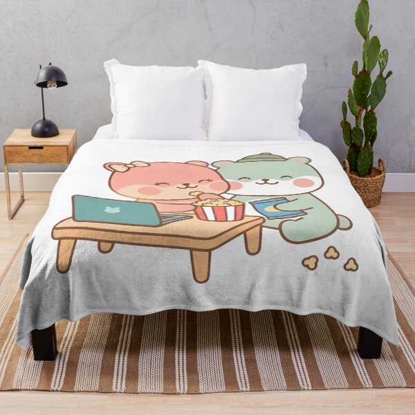 Item preview, Kawaii Cute Bears Cozy Movie Night Date designed and sold by Cuddly-Critters.