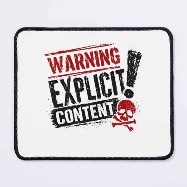 Item preview, Warning Explicit Content Mature Humor Adult Statement designed and sold by RetroMini2026.