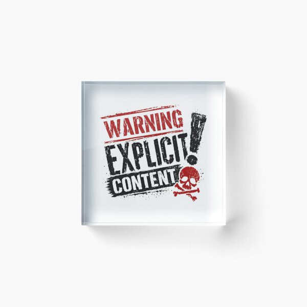 Item preview, Warning Explicit Content Mature Humor Adult Statement designed and sold by RetroMini2026.
