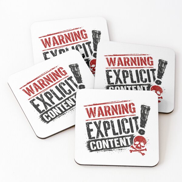 Item preview, Warning Explicit Content Mature Humor Adult Statement designed and sold by RetroMini2026.