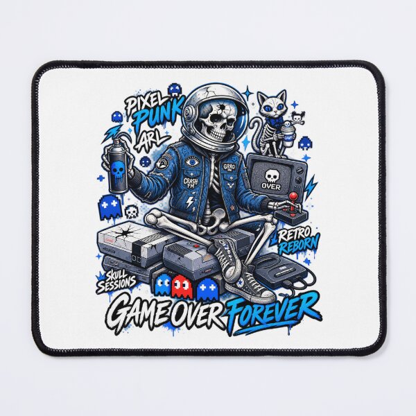Item preview, Pixel Punk Retro Reborn Gaming Skeleton T-Shirt & Hat designed and sold by KTD28_SHOP.