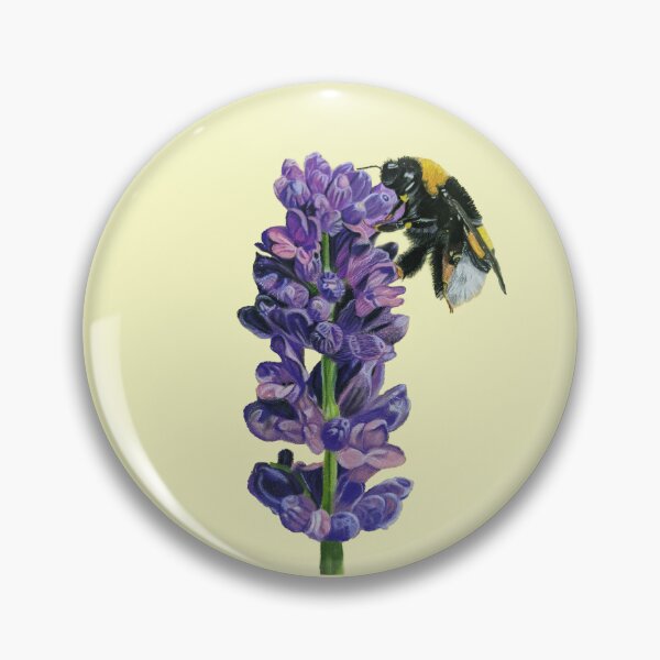 Item preview, Bumblebee - Honey Bee - Bee art - Lavender - Bee decor - Bumblebee decor designed and sold by IslesArt.