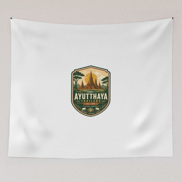 Item preview, Ayutthaya Thailand Est 1350 Historic Kingdom Heritage Culture Legacy Travel Explorer designed and sold by Simsimah26Parks.