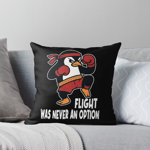 Item preview, Flight was Never an Option Muay Thai Penguin Funny Bird Meme designed and sold by Colorfulman.