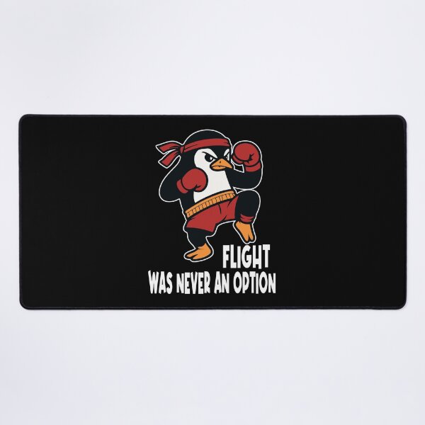 Item preview, Flight was Never an Option Muay Thai Penguin Funny Bird Meme designed and sold by Colorfulman.