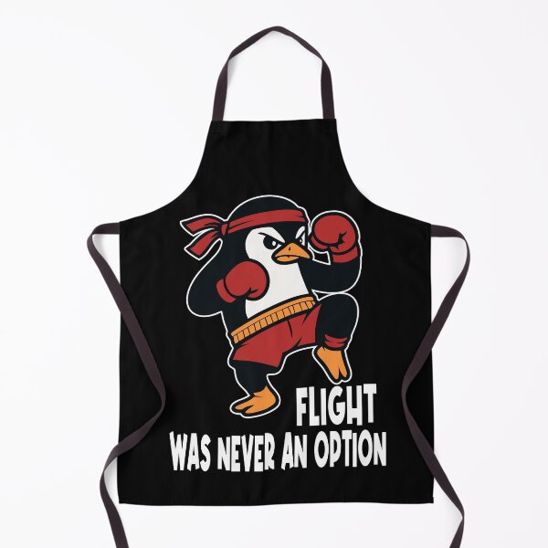 Item preview, Flight was Never an Option Muay Thai Penguin Funny Bird Meme designed and sold by Colorfulman.