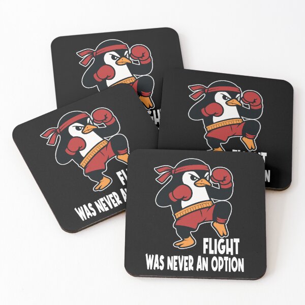 Item preview, Flight was Never an Option Muay Thai Penguin Funny Bird Meme designed and sold by Colorfulman.