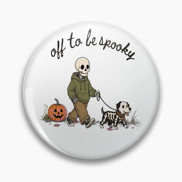 Item preview, Off To Be Spooky Skeleton Walking Dog Shirt designed and sold by Blebaylem.