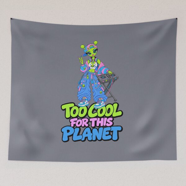 Item preview, Too Cool for This Planet – Alien DJ Girl designed and sold by Aimetoi.