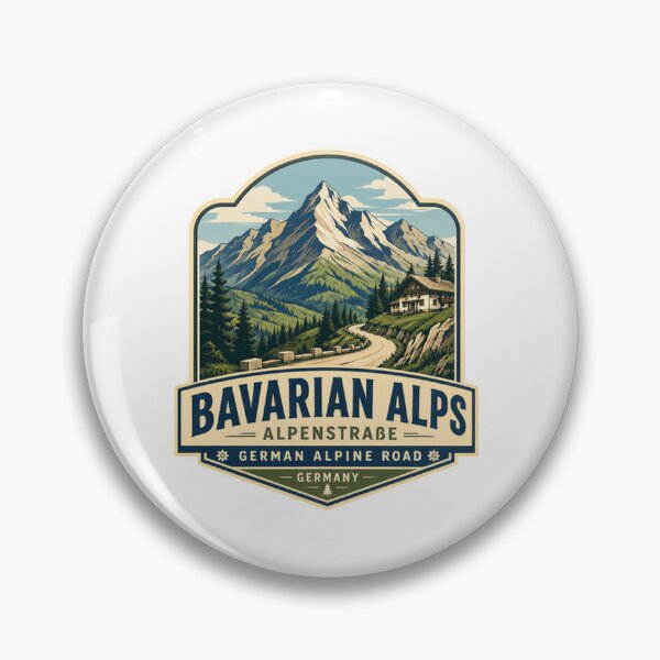 Item preview, Bavarian Alps Alpenstrasse German Alpine Road Germany Travel Hiking Mountain Souvenir designed and sold by Simsimah26Parks.