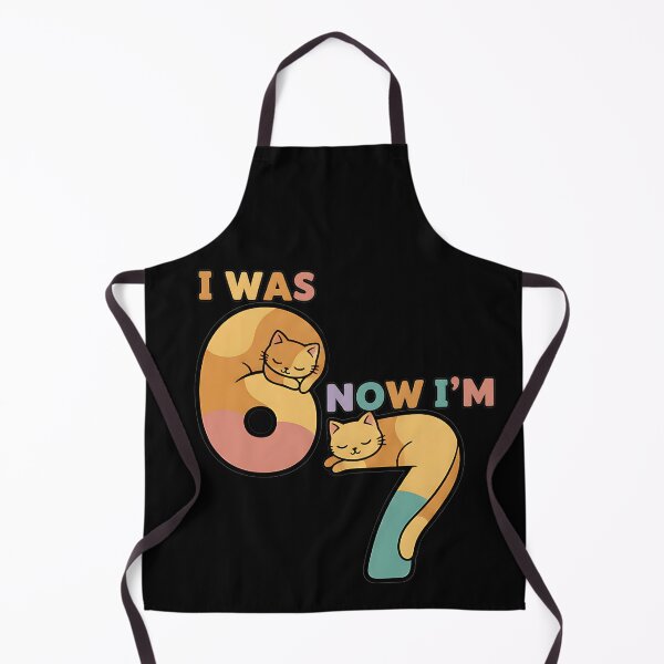 Item preview, i was 6 now i am 7 funny birthday meme  six seven  cat lovers designed and sold by ArtDesignTp.