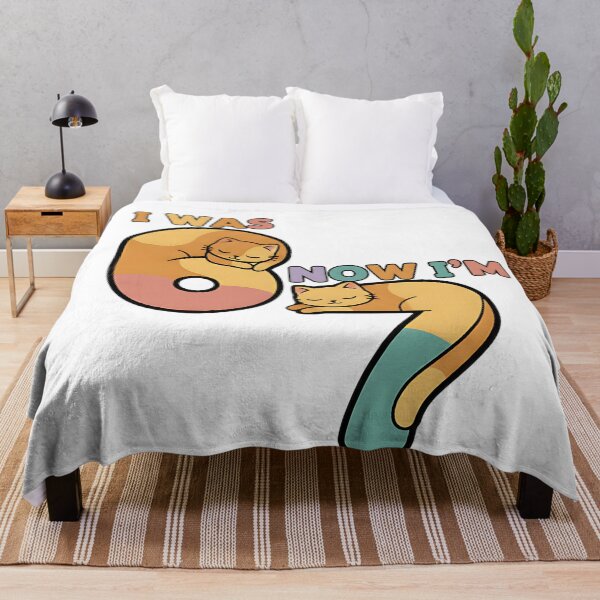 Item preview, i was 6 now i am 7 funny birthday meme six seven cat lovers designed and sold by ArtDesignTp.