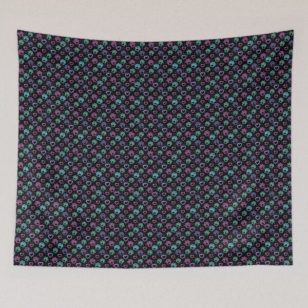 Item preview, Vintage Neon Light Pattern: Dog and Cat Paw Prints designed and sold by FootprintofLove.