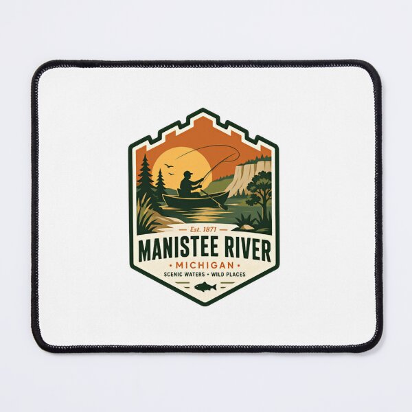 Item preview, Manistee River Michigan Scenic Waters Wild Places Fishing Angler Outdoorsman Gift designed and sold by Simsimah26Parks.