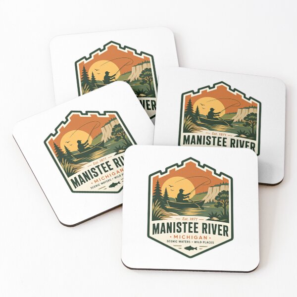 Item preview, Manistee River Michigan Scenic Waters Wild Places Fishing Angler Outdoorsman Gift designed and sold by Simsimah26Parks.