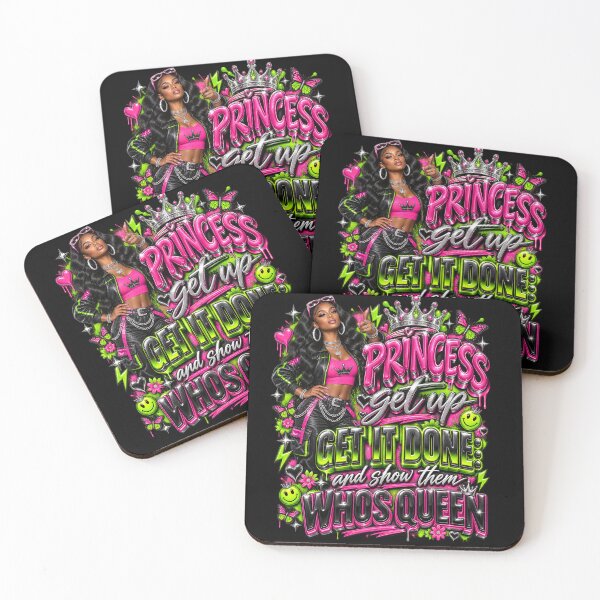 Item preview, Princess Get Up Get It Done Whos Queen Baddie Art Typography  designed and sold by CurrentPhase.