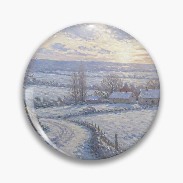 Item preview, Impressionist Snowy Country Road Winter Landscape Oil Painting Poster designed and sold by Wandered North.