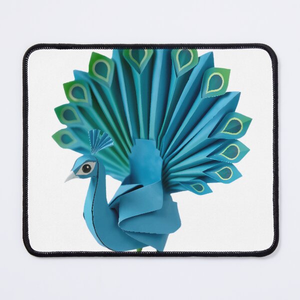 Item preview, Azure Plumes: Origami Papercraft Peacock designed and sold by Shanlana.