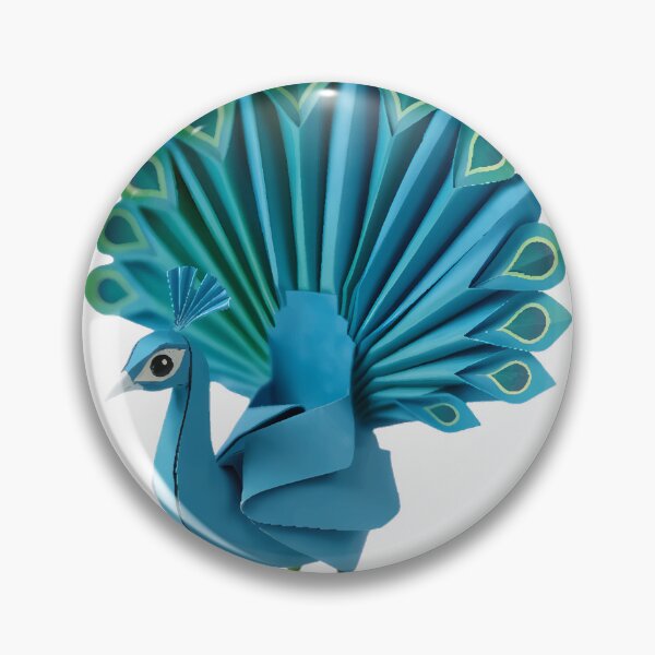 Item preview, Azure Plumes: Origami Papercraft Peacock designed and sold by Shanlana.