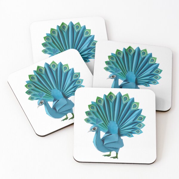 Item preview, Azure Plumes: Origami Papercraft Peacock designed and sold by Shanlana.
