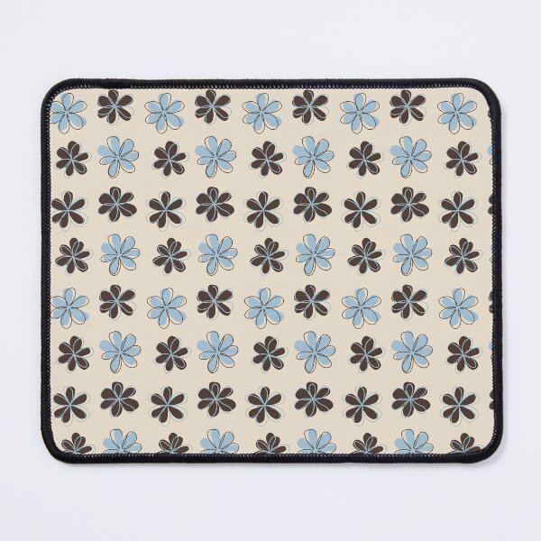 Item preview, Retro Blue and Brown Floral Pattern designed and sold by ITCHAWAWAA.