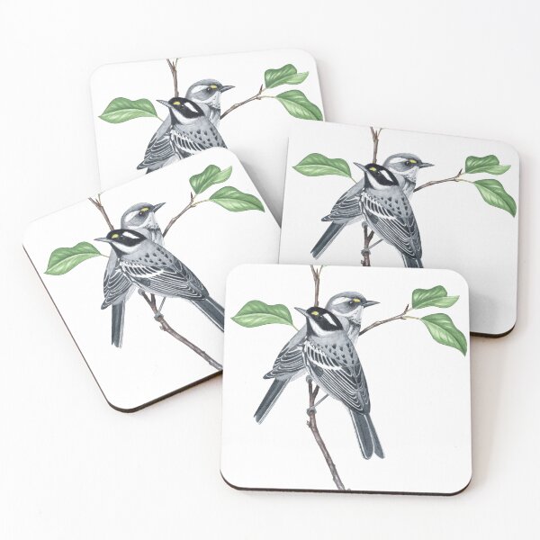 Item preview, Black-throated Gray Warbler (Setophaga nigrescens) designed and sold by JadaFitch.