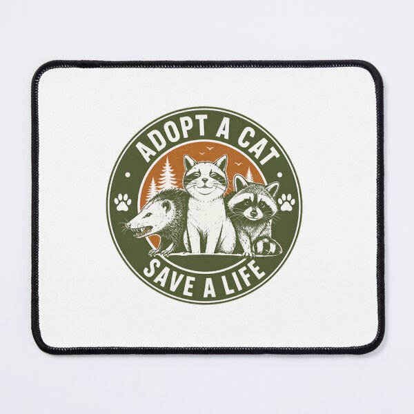 Item preview, Adopt A Cat Save A Life Animal Rescue Pet Adoption Wildlife Lover designed and sold by SkeletonsDanger.