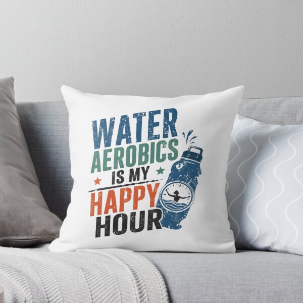 Item preview, Water Aerobics Is My Happy Hour Aquatic Fitness Swimmer Workout Enthusiast designed and sold by SkeletonsDanger.