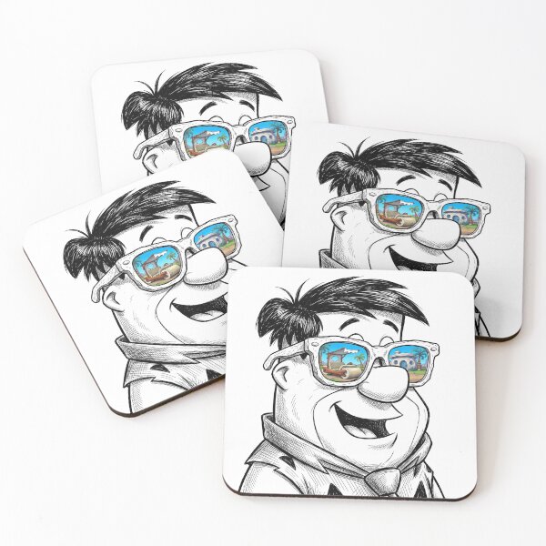 Item preview, Fred Flintstone Stone Car Shades Reflection designed and sold by Bad-Decisions-Designs.