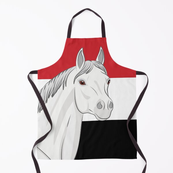 Item preview, The head of an Abbayan horse and the flag of Yemen designed and sold by Cheval-de-coeur.
