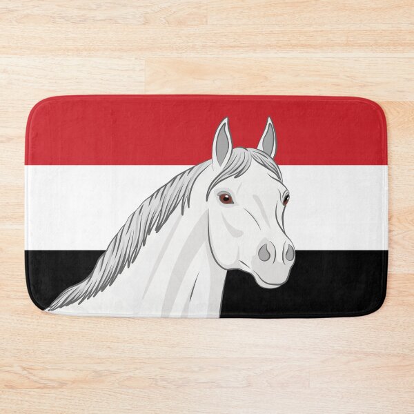 Item preview, The head of an Abbayan horse and the flag of Yemen designed and sold by Cheval-de-coeur.
