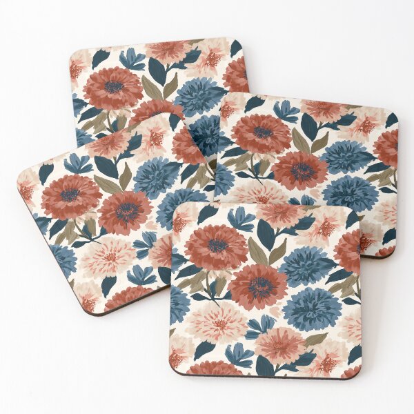 Item preview, Delicate Zinnia Print  - Retro Flower Floral - Retirement Gifts for Dad designed and sold by RoyalStarsPatts.