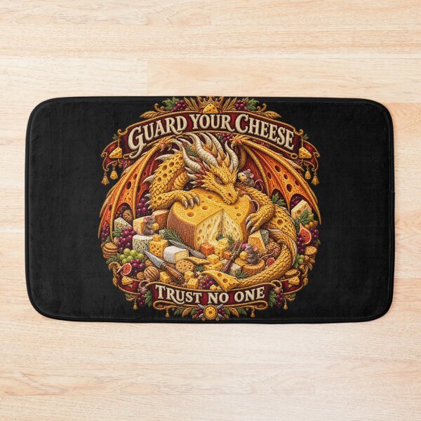 Item preview, Cheese Dragon – Guard Your Cheese Fantasy Embroidery for Cheese Lovers designed and sold by Emoji Emblems.
