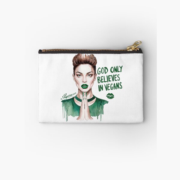 Item preview, God Only Believes In Vegans Watercolor Art designed and sold by Veganizer.art.