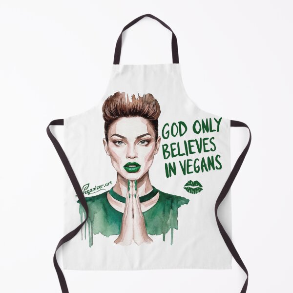 Item preview, God Only Believes In Vegans Watercolor Art designed and sold by Veganizer.art.