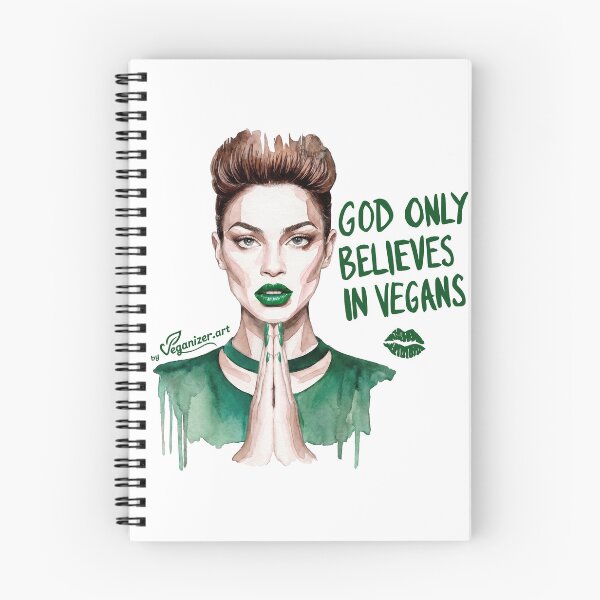 Item preview, God Only Believes In Vegans Watercolor Art designed and sold by Veganizer.art.