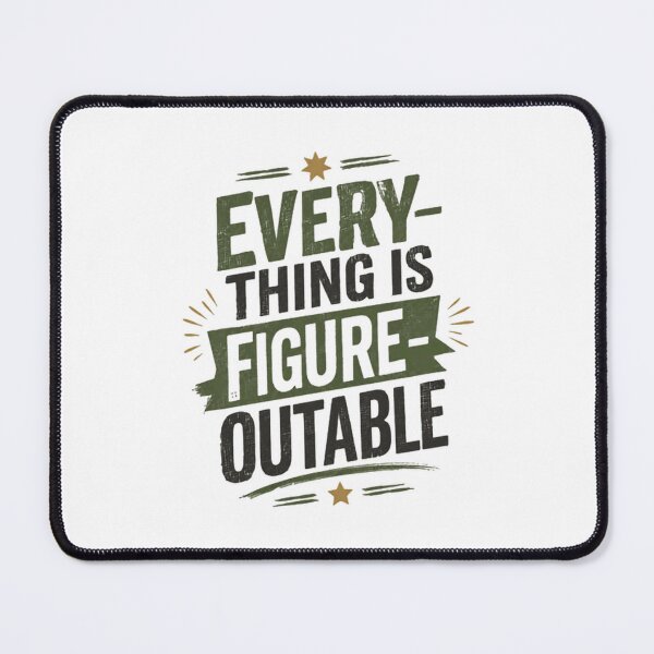 Item preview, Everything Is Figureoutable Motivational Inspirational Positive Mindset Optimist Problem Solver designed and sold by SkeletonsDanger.