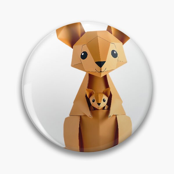 Item preview, Pouch Hug: Papercraft Kangaroo Joey designed and sold by Shanlana.