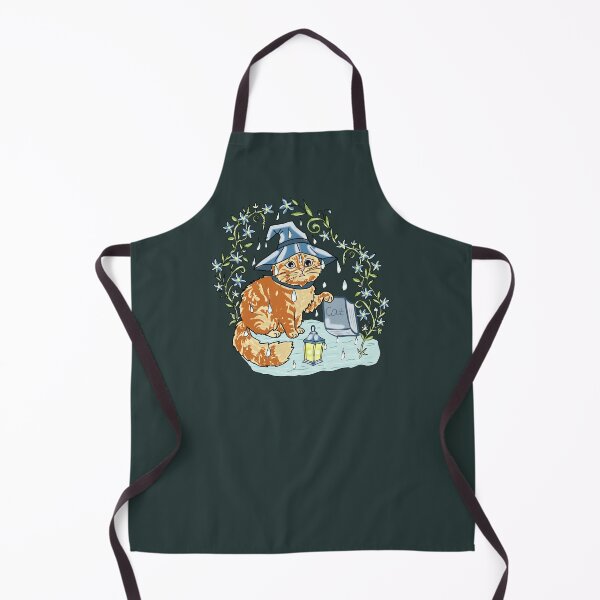 Item preview, Cat Book Wizard Whimsical Cottagecore Rain Illustration designed and sold by LeshanArt.
