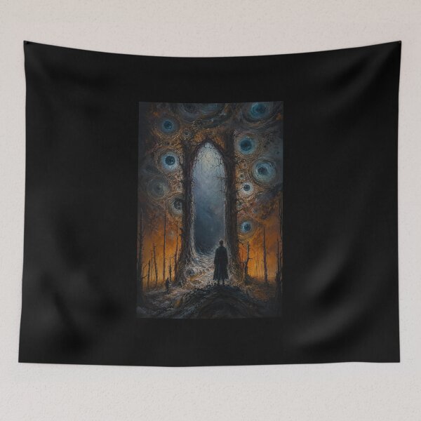 Item preview, Cosmic horror Doorway - oil painting designed and sold by abby-thorns.