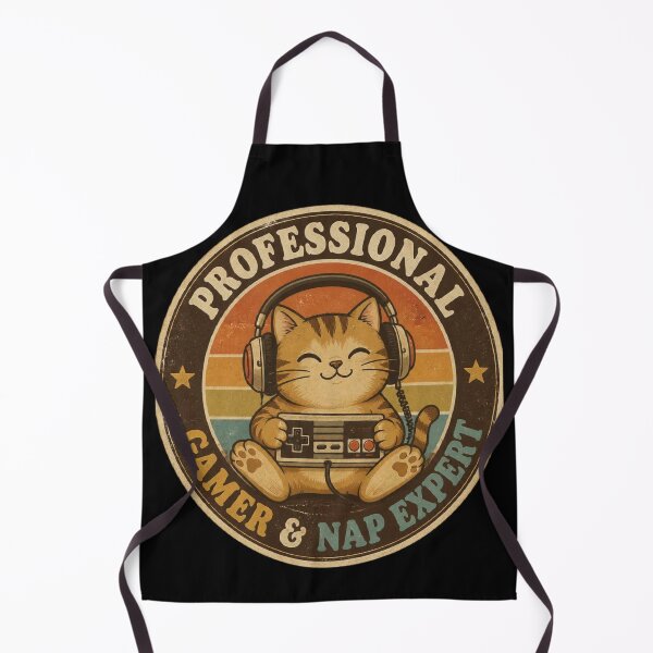 Item preview, Professional Gamer and Nap Expert: Retro Cat Gaming designed and sold by LOL-N-LIFESTYLE.