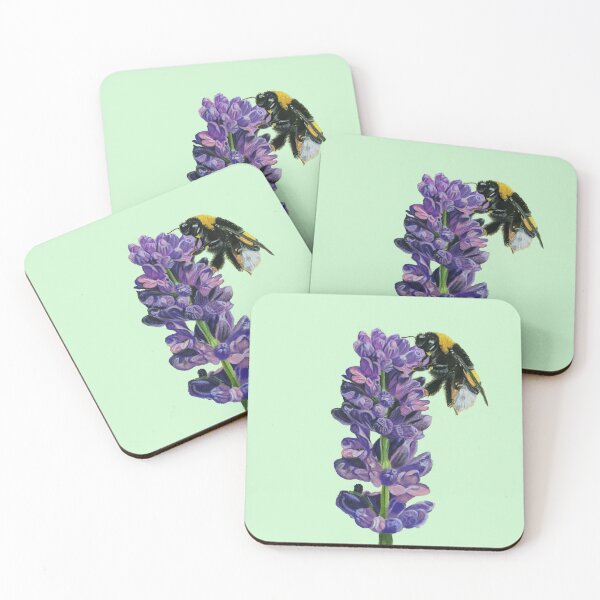 Item preview, Bumblebee - Honey Bee - Bee art - Lavender - Bee decor - Bumblebee decor designed and sold by IslesArt.