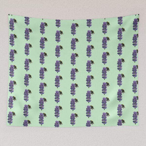 Item preview, Bumblebee - Honey Bee - Bee art - Lavender - Bee decor - Bumblebee decor designed and sold by IslesArt.