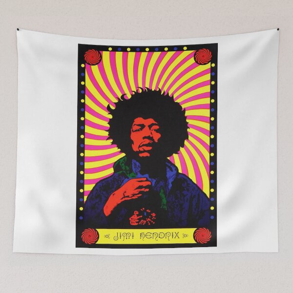 Item preview, Jimi Hendrix Psychedelic Vintage Poster 60s Rock Legend designed and sold by pioniksua.