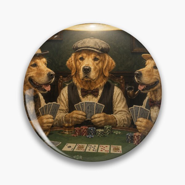 Item preview,  Golden Retrievers Playing Poker Vintage Game Night   designed and sold by A Light Worker.