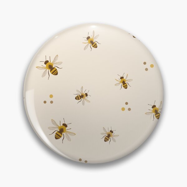 Item preview, Illustrated Bee Pattern and Honey Drops on Cream designed and sold by Pattique.