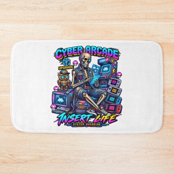 Item preview, Cyber Arcade Insert Life Retro Gaming Skeleton T-Shirt designed and sold by KTD28_SHOP.